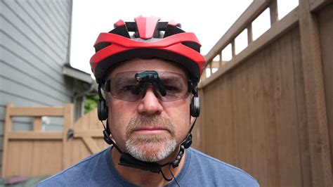 I biked with these photochromic glasses, and the heads.
